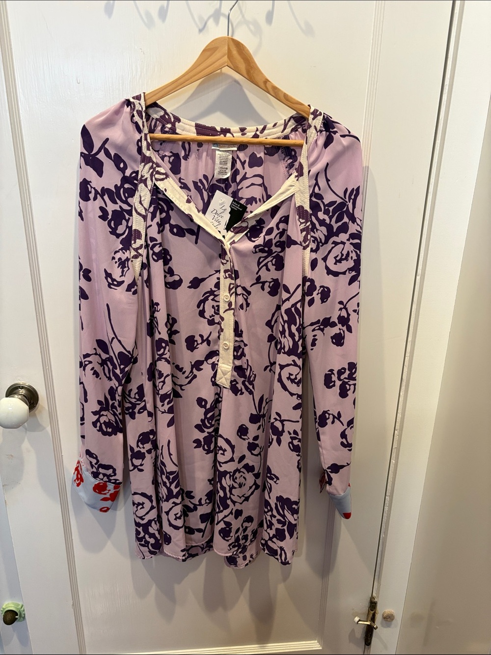 Rubber Ducky Productions, Inc. Lilac Tunic Dress with Purple Floral Print BN521
